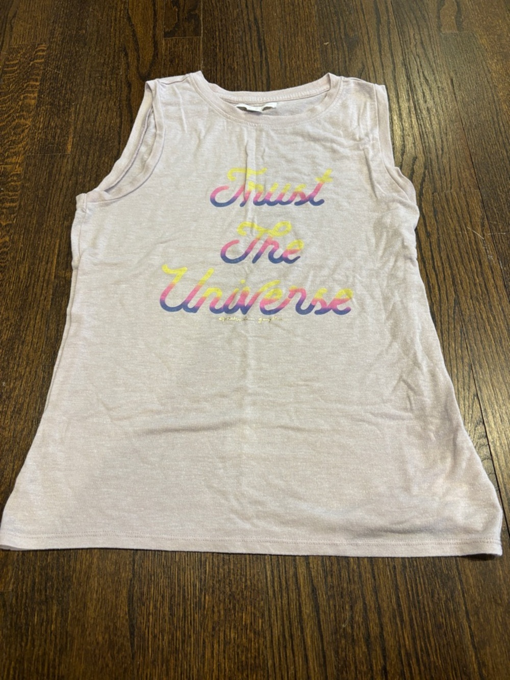 Spiritual Gangster 'Trust The Universe' Lilac Tank Top small